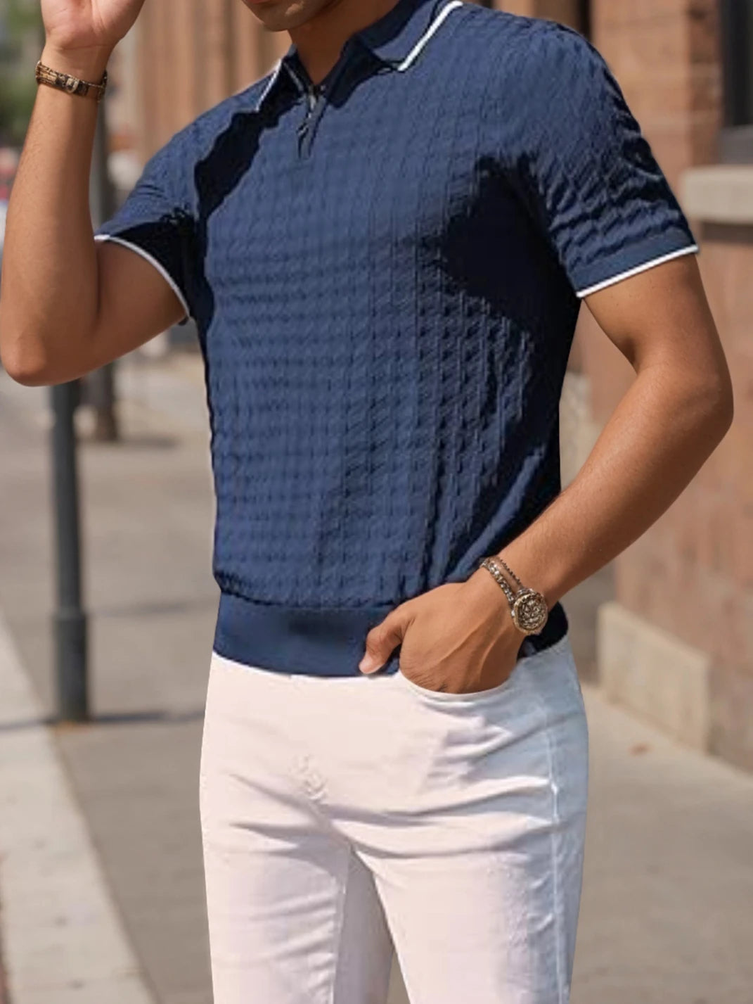 Half-Zip Knit Polo