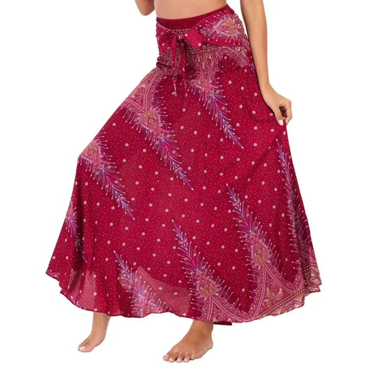 Boho Floral Long Skirt