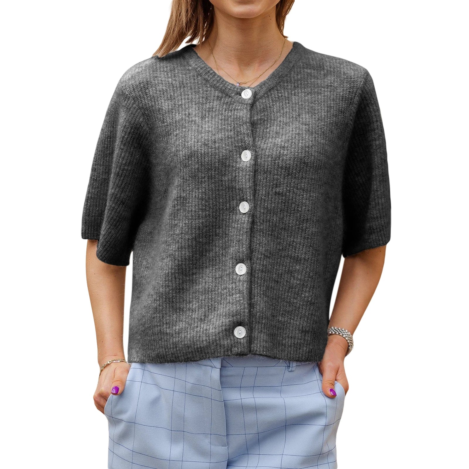 Classic V-Neck Cardigan