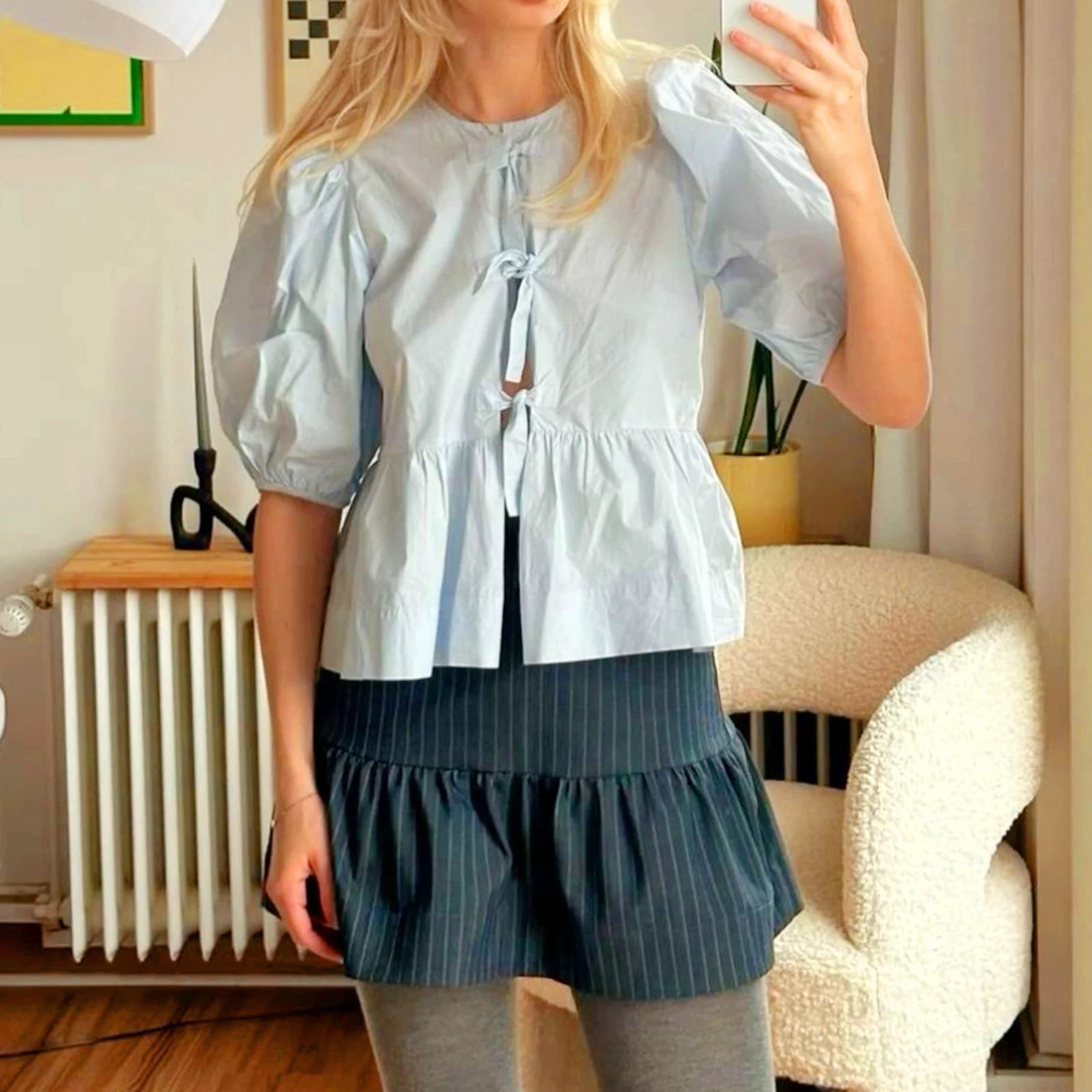Y2K Peplum Blouse