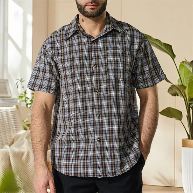 Plaid Button-Down Shirt