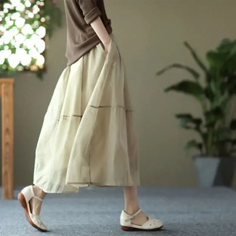 Patchwork Midi Skirt