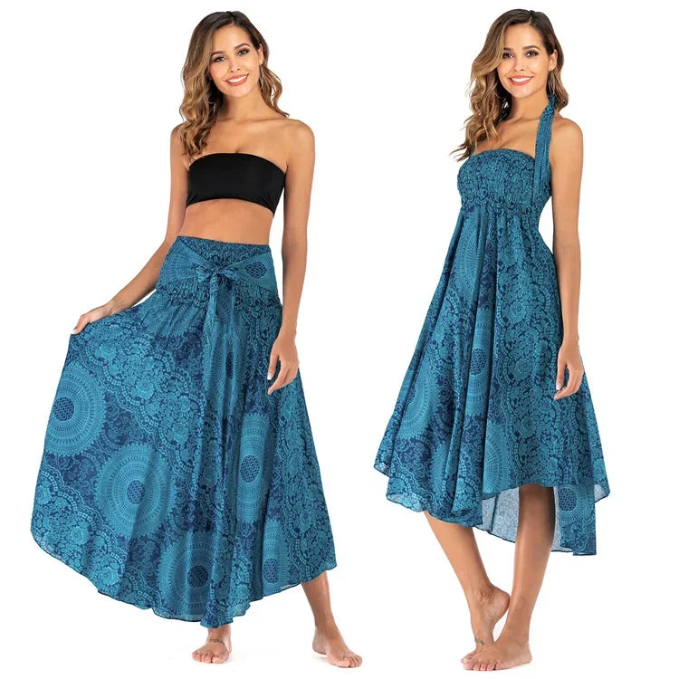 Boho Floral Long Skirt