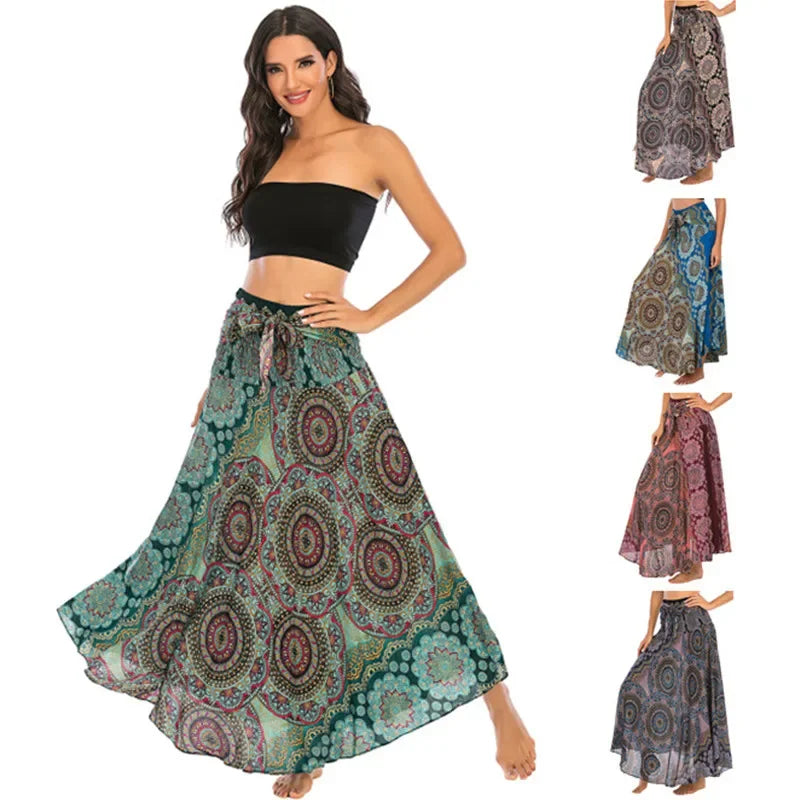 Boho Floral Long Skirt