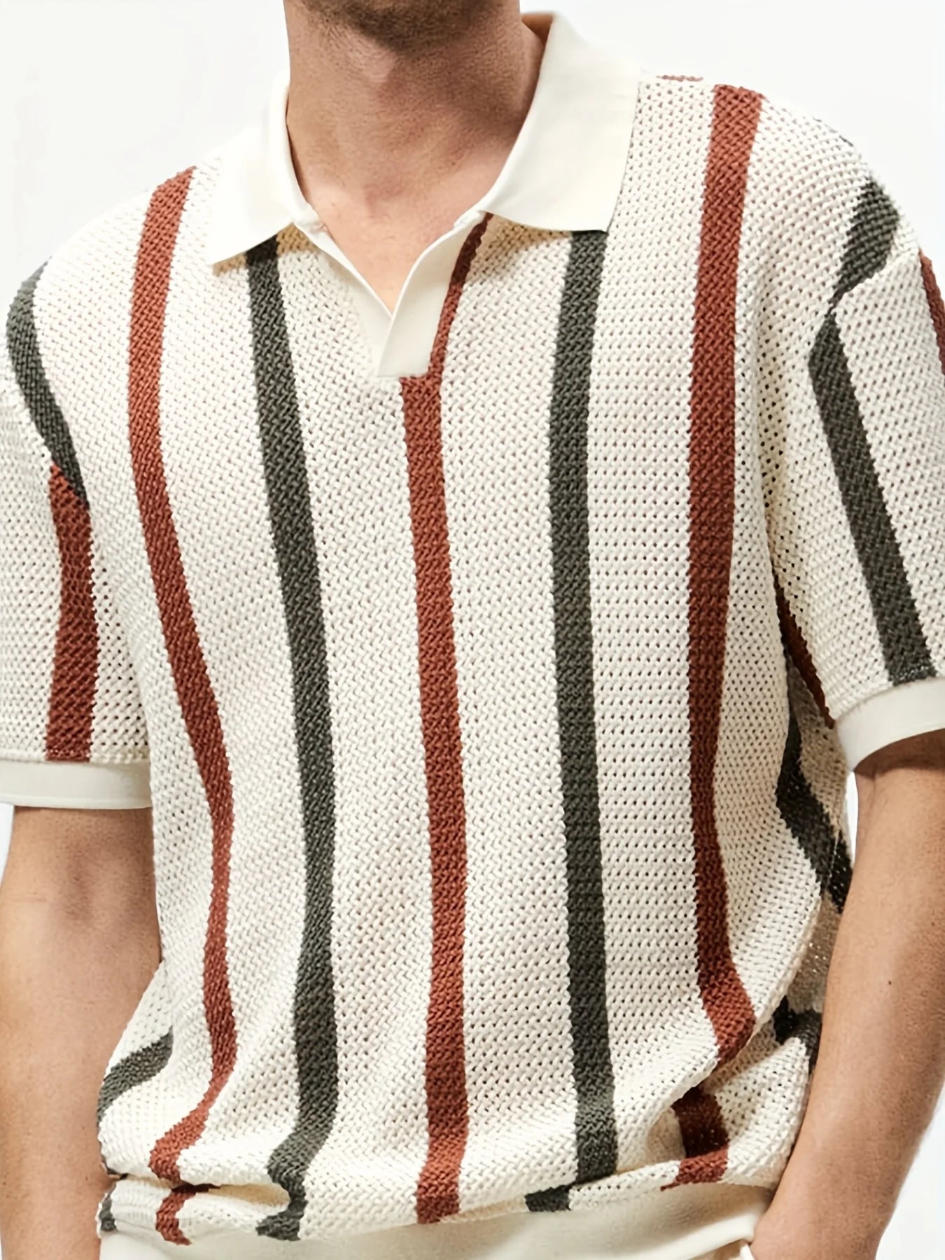 Chunky Knit Polo Shirt