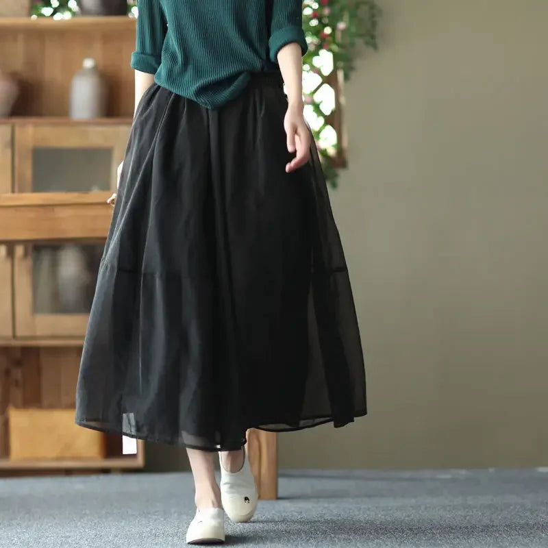 Patchwork Midi Skirt
