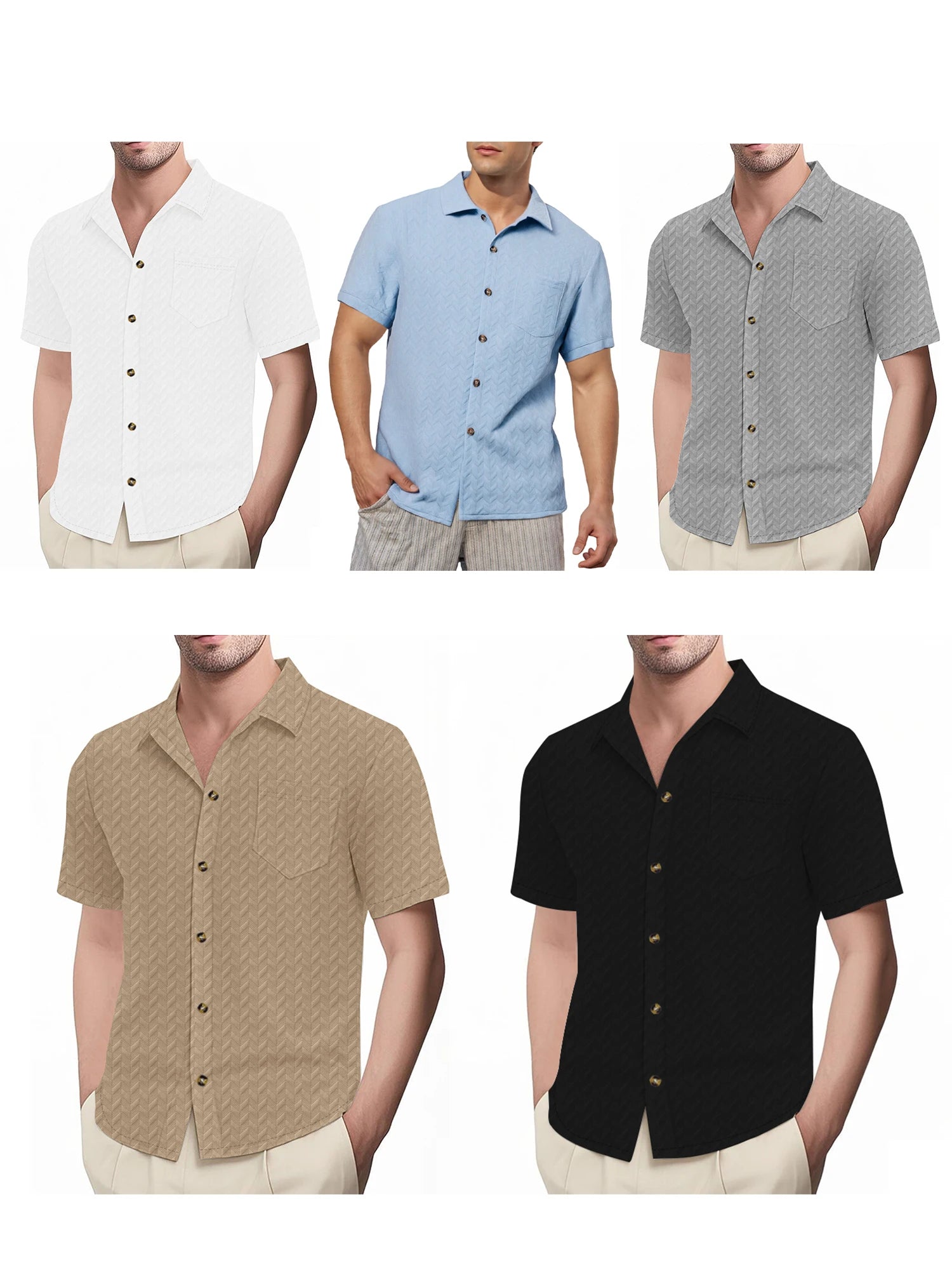 Solid Casual Button-Down