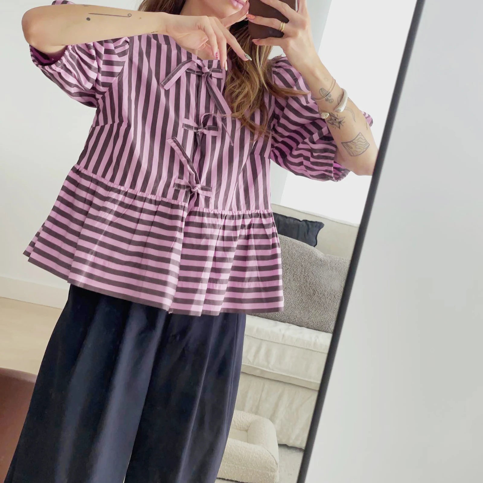 Y2K Peplum Blouse