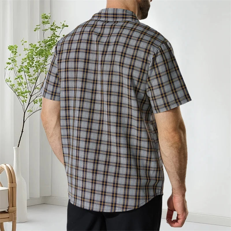 Plaid Button-Down Shirt