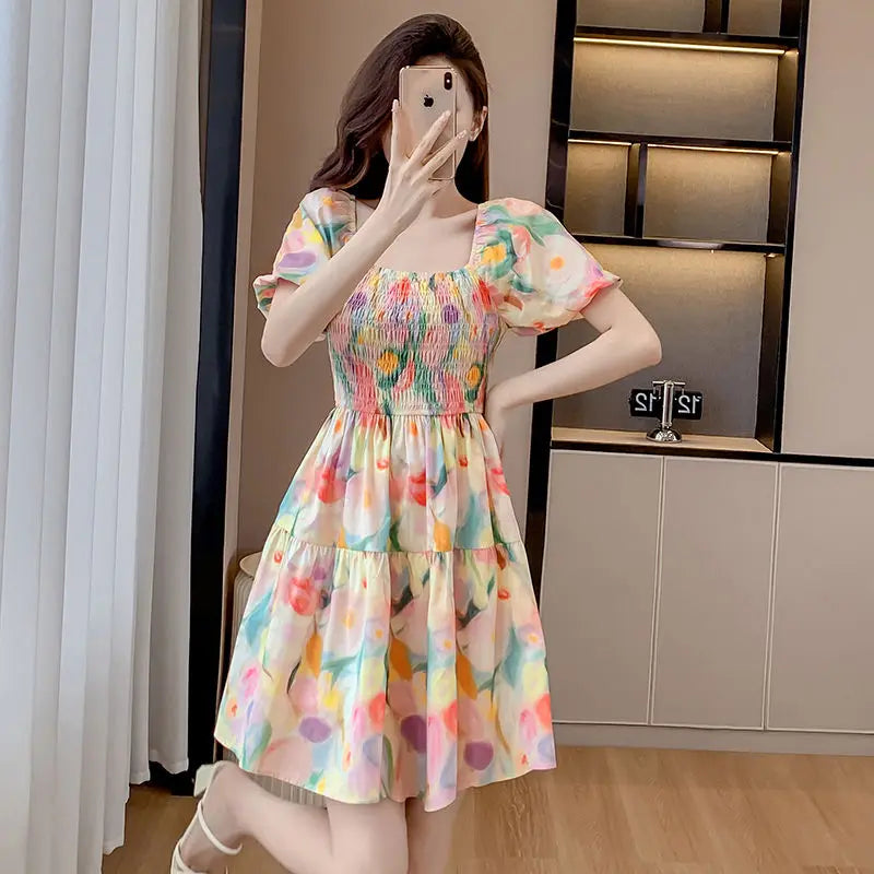 Elegant Floral A-Line Dress