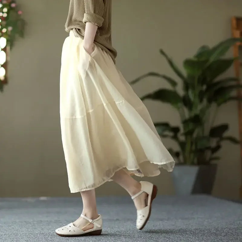 Patchwork Midi Skirt