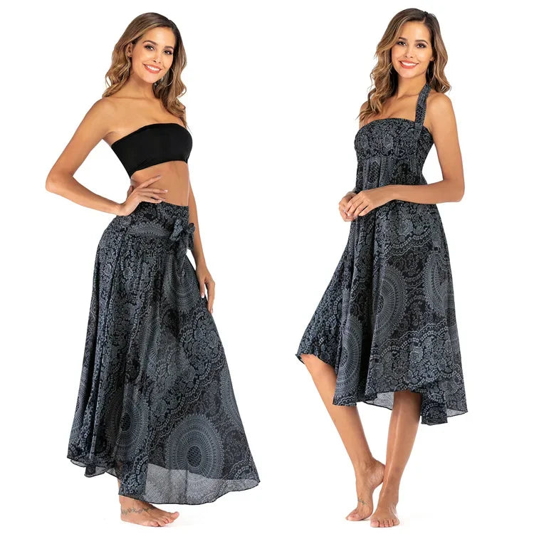 Boho Floral Long Skirt