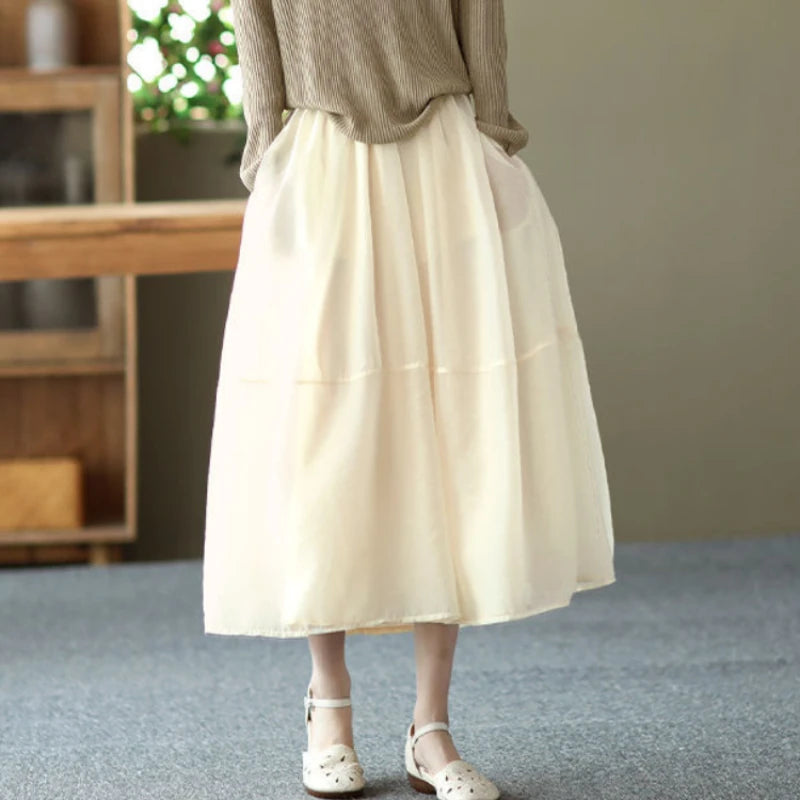 Patchwork Midi Skirt