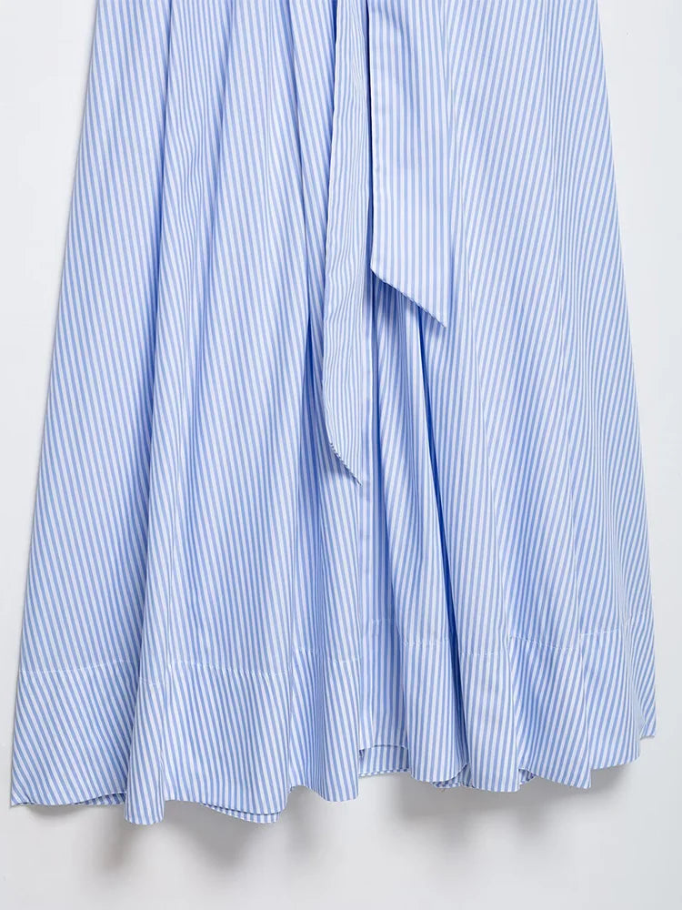 Blue Stripe Midi Dress