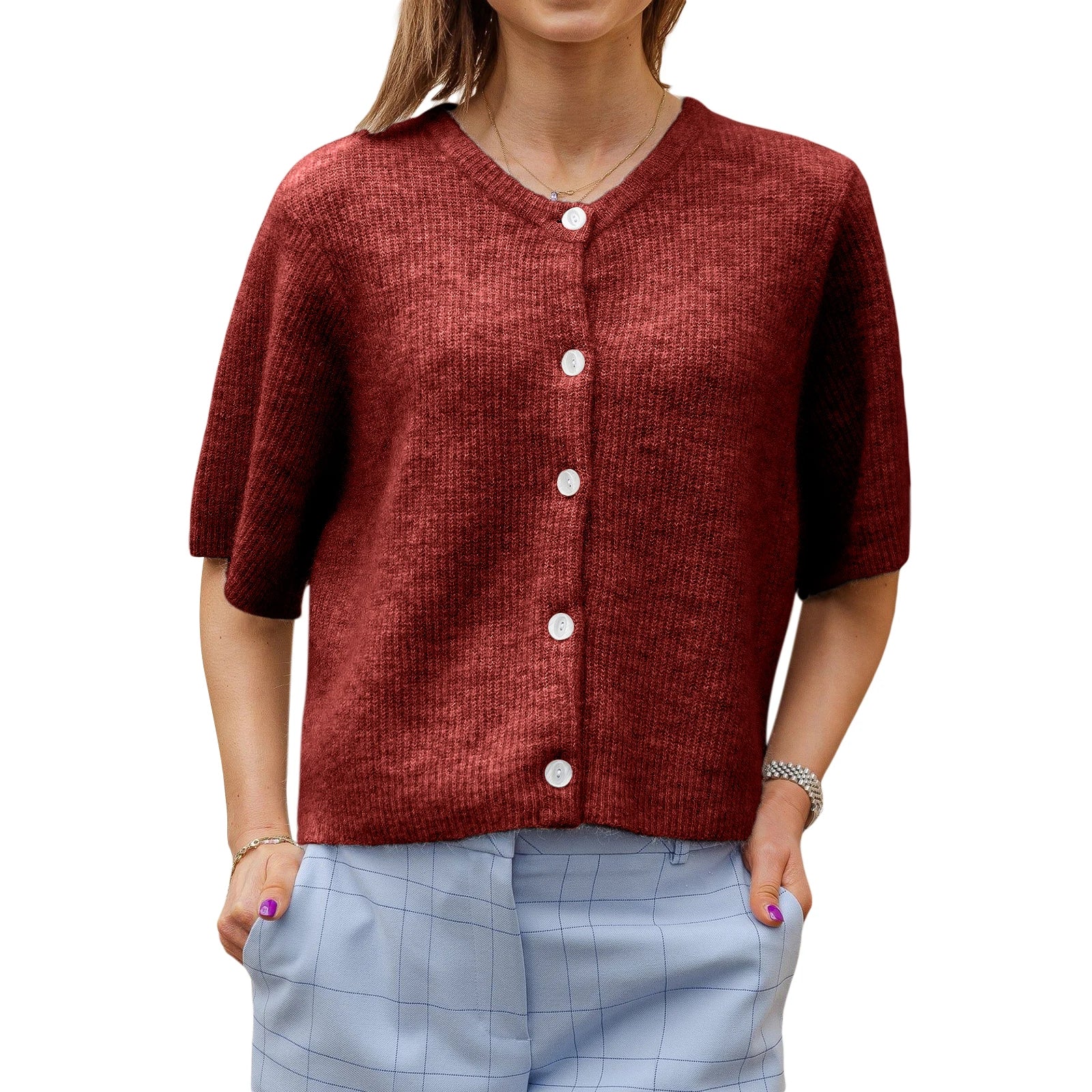 Classic V-Neck Cardigan