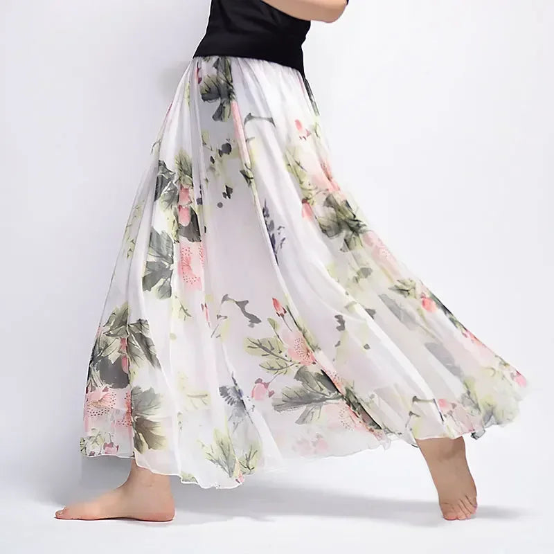Bohemian Chiffon Long Skirt