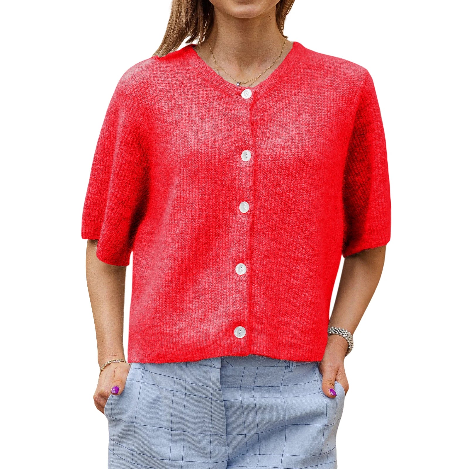 Classic V-Neck Cardigan