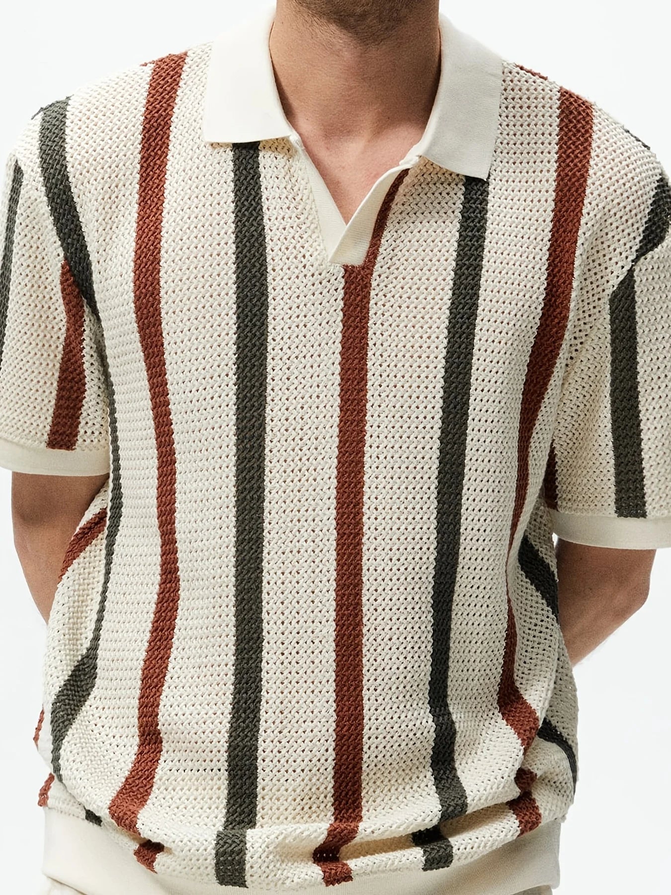 Chunky Knit Polo Shirt