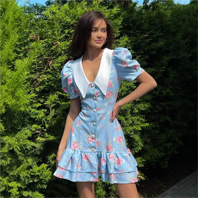 Elegant Puff Sleeve Dress