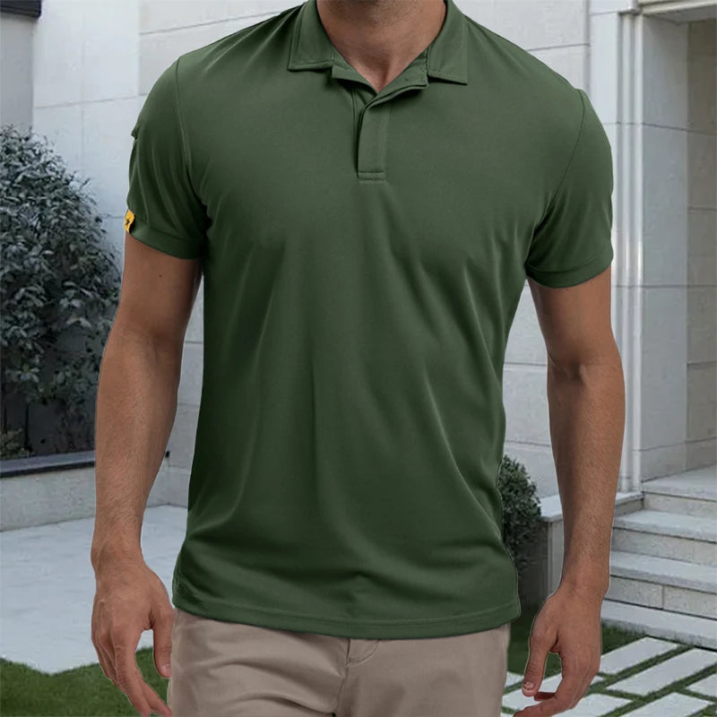 Casual Solid Button-Down