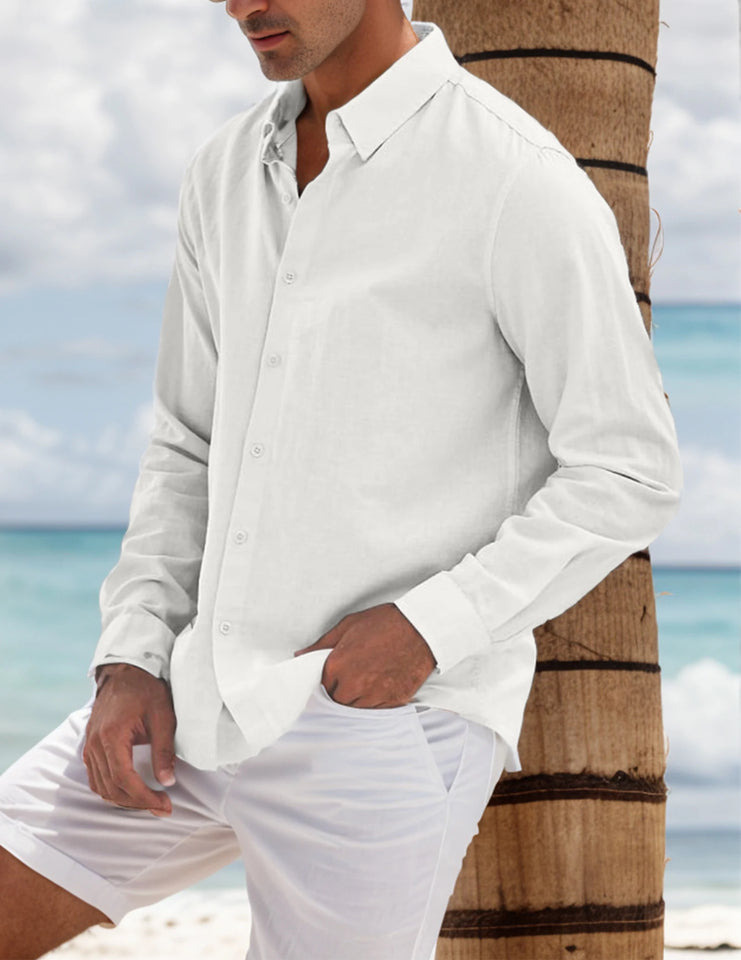 Cotton Linen Business Shirt