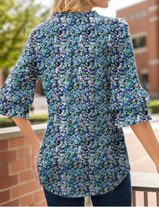 Ruffle Sleeve Bell Top