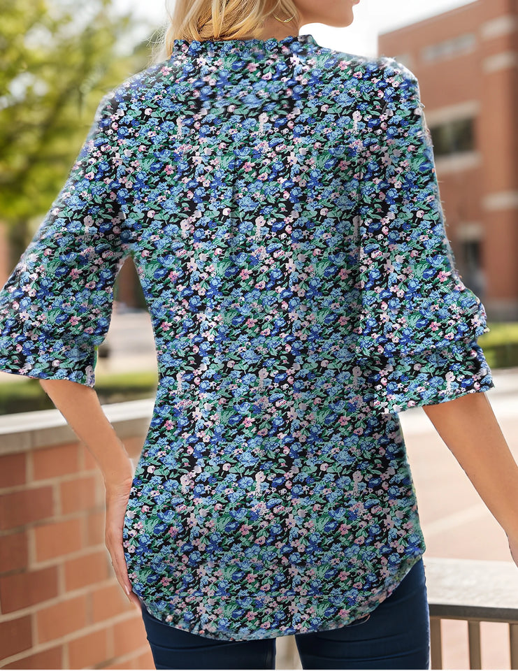 Ruffle Sleeve Bell Top