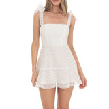 Floral Tie-Up Mini Dress