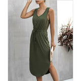Casual Sleeveless Midi Dress