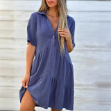 Casual Cotton Linen Dress