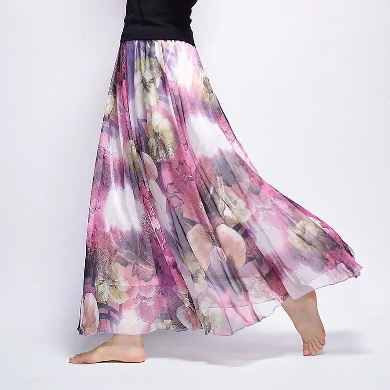 Bohemian Chiffon Long Skirt