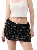 Layered Tulle Mini Skirt