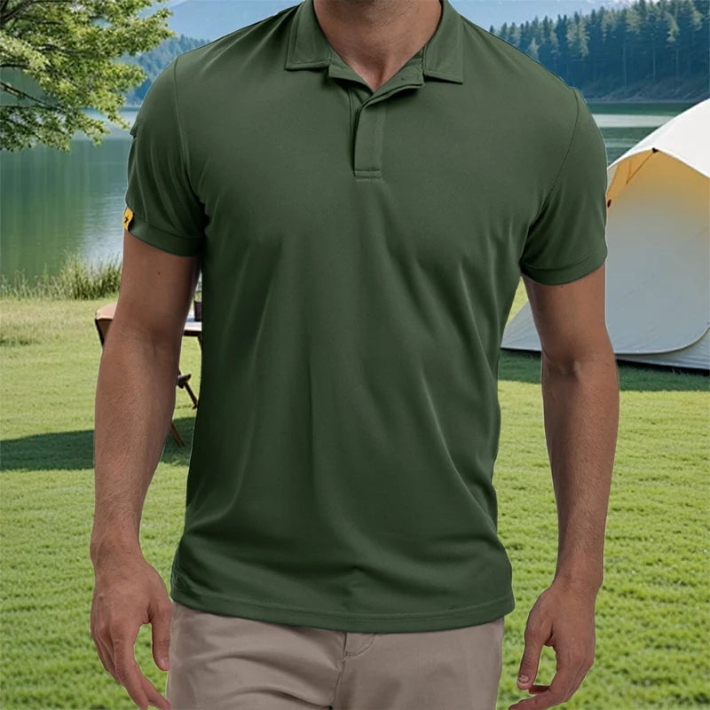 Casual Solid Button-Down