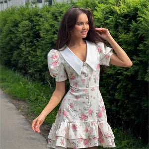 Elegant Puff Sleeve Dress