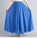 Cotton Linen Maxi Skirt