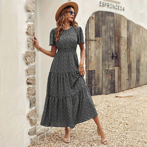 Floral Tiered Midi Dress