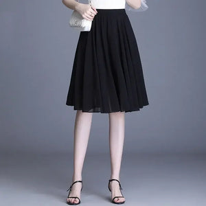 Chiffon A-Line Mini Skirt