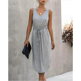 Casual Sleeveless Midi Dress