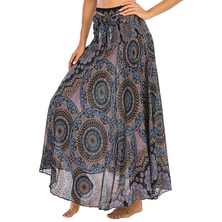 Boho Floral Long Skirt