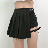 Gothic Plaid Pleated Skirt