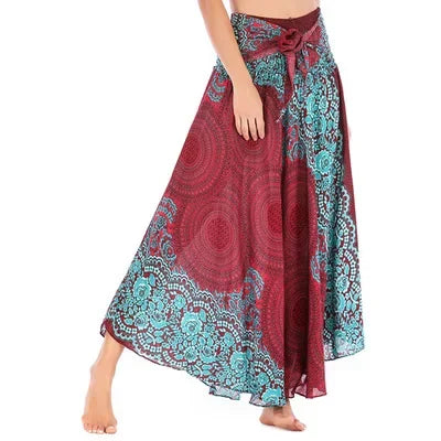 Boho Floral Long Skirt