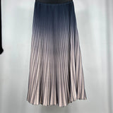 Gradient Pleated Midi Skirt