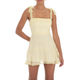 Floral Tie-Up Mini Dress