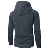 Solid Color Zipper Hoodie