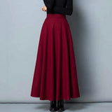 Elegant Wool A-Line Skirt