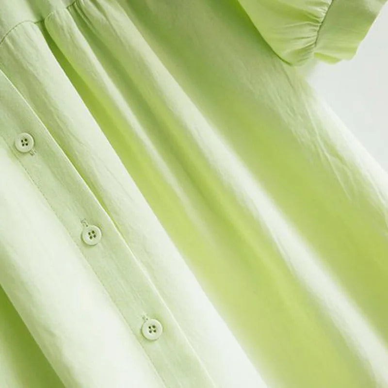 Blue Korean Spring Blouse