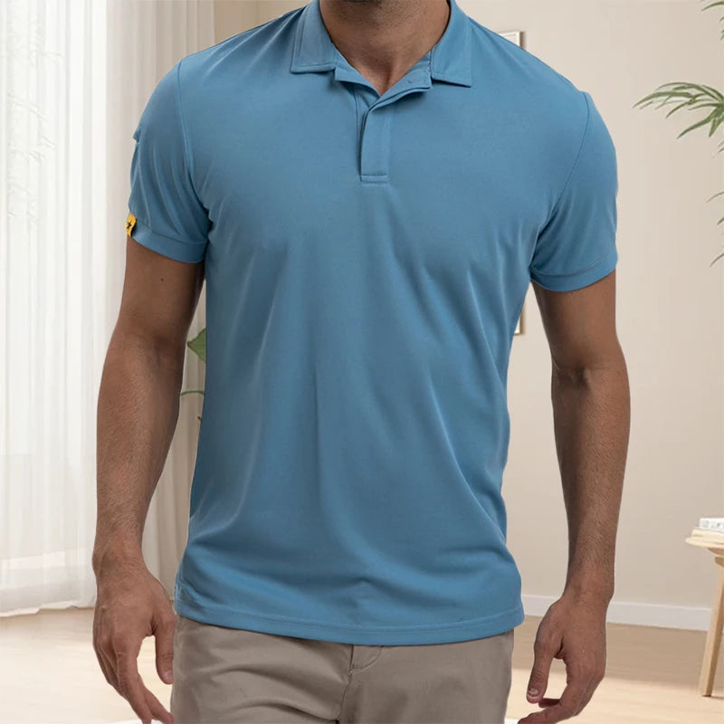 Casual Solid Button-Down