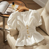 Elegant Retro Slim Blouse