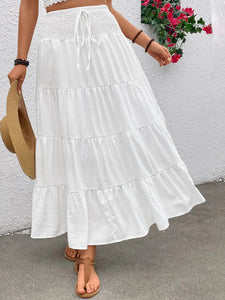 Bohemian Ruffle High-Waist Skirt
