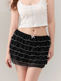 Layered Tulle Mini Skirt